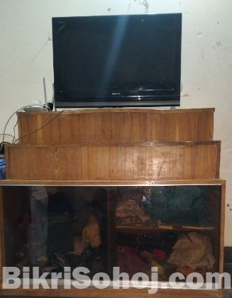 কাঠের টিভি স্টান,, এবং ৩৬ ইঞ্চি টিভি